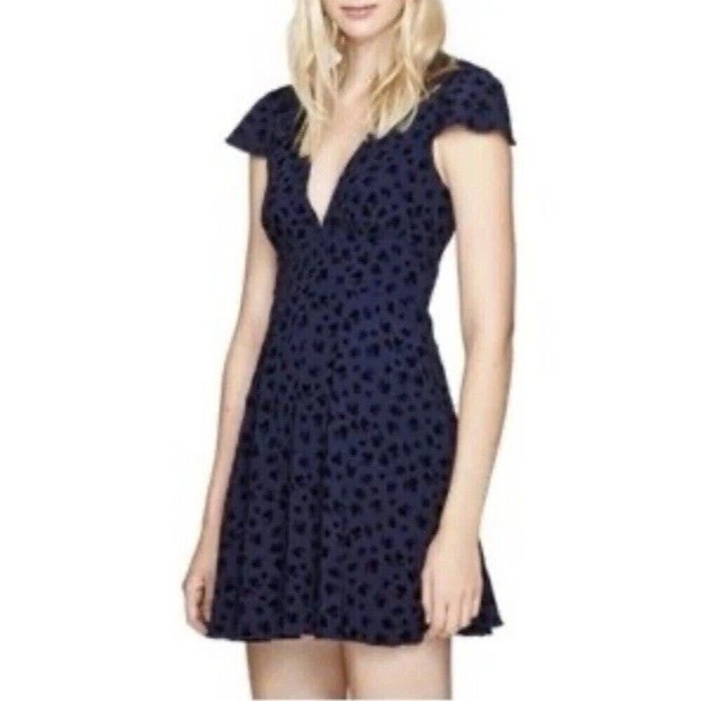 Aritzia Sunday Best Velvet Flutter Sleeve Mini Dress 6 Dark Romance Whimsigoth